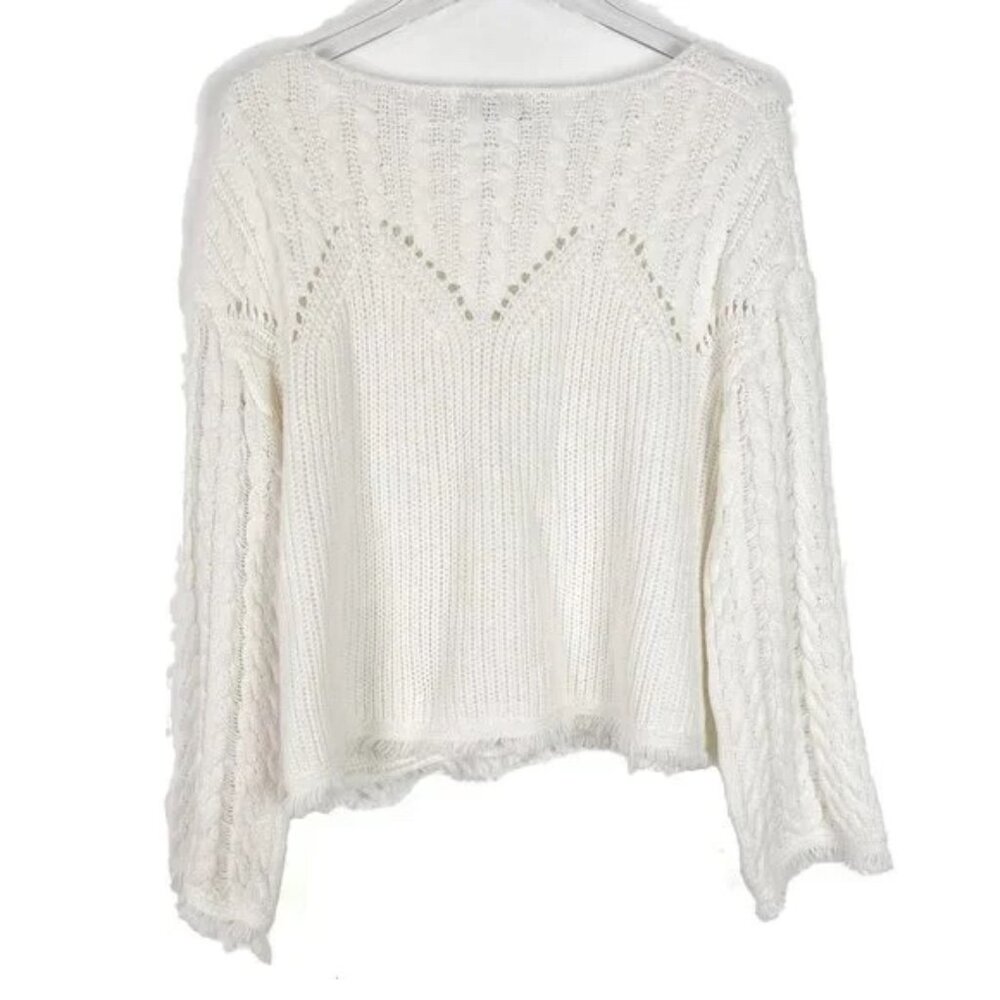 John + Jenn Atlas Fringe Sweater Revolve Pullover Fringe Boho Size XS EUC - Picture 10 of 13